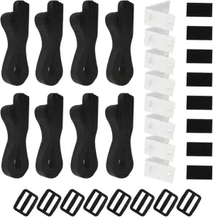 8 Stück Befestigungsbänder und Klammern, Poolabdeckung Clips, Poolabdeckung Befestigung, Haltebänder für universelle Schwimmbecken im Boden