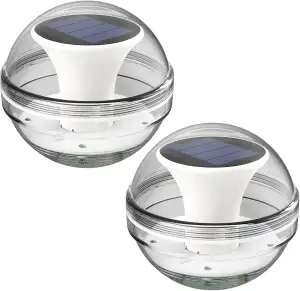 Solar Schwimmende Pool Licht Schwimmende Poolleuchten LED Solarleuchten Außen Wasserdicht Teichbeleuchtung Solarkugel Rgb Multi Mehrfarbige für Schwimmbad,Pool,Teich,Brunnen,Wasserparks, 2 Stück