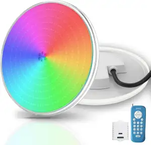 LED Ultraflach Poollampe PAR56, 35W Unterwasserscheinwerfer RGB Mehrfarbig Dimmb
