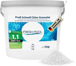 Fresh-Pool Profi Schnell Chlor Granulat, 56% Aktivchlor, 5 kg incl. Dosierbecher