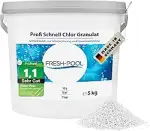 Fresh-Pool Profi Schnell Chlor Granulat, 56% Aktivchlor, 5 kg incl. Dosierbecher - Pool Chlor Gra...