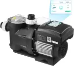 VEVOR Schwimmbadpumpe 43.000 L/h, mit Variabler Drehzahl, 2.200 W, 18 m Förderhöhe, Einbau-/Aufstellpoolpumpe mit Filterkorb, Filterpumpe Selbstansaugend, Programmierbarer Timer, für Aufstellpools