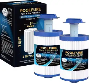 POOLPURE 2 Stück Spa Filter mit Medikamentenbehälter, Whirlpool Filterkartuschen