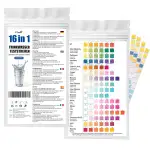 Cozii 16 in 1 Trinkwasser Teststreifen, 30 Stück Wassertester Trinkwasser, Einfache Überprüfung d...