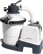 Intex 26642 – Sandfilterpumpe Krystal Clear mit RCD, Wasserdurchfluss 3500 l/h, Systemdurchfluss 2000 l/h, Kunststoff, Weiß