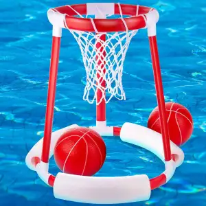 GOODS+GADGETS Swimming-Pool Wasser Basketball; Schwimmender Basketball-Korb; Spi