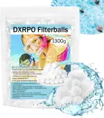 Filterbälle Pool, 1300g Filterballs für Sandfilteranlagen, Filterballs Kann 46 kg Filtersand Erse...