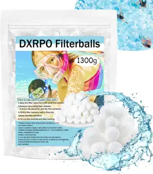 Filterbälle Pool, 1300g Filterballs für Sandfilteranlagen, Filterballs Kann 46 k