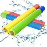 Kizmyee Wasserpistole Schaumstoff Kinder - Bunt Wasserspritze Wasserspielzeug 4er Set 38cm Pool Spielzeug 35 Feet Reichweite, Spritzpistole Wasser für Jungen und Mädchen
