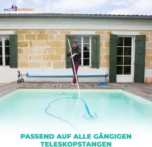 well2wellness® Pool Bodensauger Bodensaugerbürste 'De Luxe' mit seitlichen Bürsten