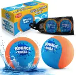 KmmiFF Wasser Sprungball, 2er-Pack Bounce Balls als Outdoor Games am Strand, See and Pool für Kinder 5-12 Jahre