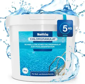 Chlorgranulat für Pool 5 kg – Schockchlorung & Erstanwendung, schnelllöslich, 55