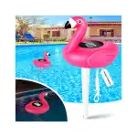 LanBlu Poolthermometer Schwimmend, Solar Pool Thermometer Digital, Flamingo Thermometer Pool Schwimmend Display mit Hintergrundbeleuchtung Einfachen Ablesen bei Nacht, Digitales Thermometers für Pools