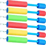 6 Stück Wasserspritzpistolen, Schwimmende Wasserpistole, Schaum Wasserspritzpistole Strandspielzeug, Bunte Spritzpistole für Kinder und Erwachsene für Pool Strand Outdoor (21CM)