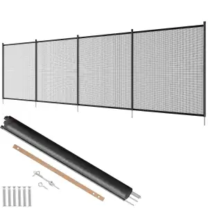VEVOR Poolzaun, 1,21 x 3,66 m Abnehmbarer Kindersicherheits-Poolzaun, einfache DIY-Installation, Schwimmbadzaun, 340 g Teslin-PVC-Poolzaunnetz, schützt Kinder und Haustiere