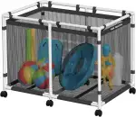 Pool Aufbewahrungsbehälter, 537 Liter, 62 x 96 x 121 cm, Halter für Nudeln, Spielzeug, Schwimmer, Handtücher, Mesh Organizer für Schwimmausrüstung, Basic Plus Style