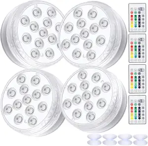 ALED LIGHT Unterwasser LED RGB Lichter, 4 Stück 13 LED Wasserdichte LED Leuchten