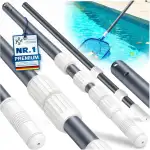 KESSER® Pool Teleskopstange Aluminium Poolstange | Stange zur Poolreinigung 3-teilig | einstellba...