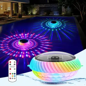 AearKing Poolbeleuchtung Schwimmende, RGB Pool Lichter Schwimmend Solar mit Fern