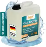 INOX® Pool Booster 10L – Hochwirksames Algizid für Pool | Flüssiger Algenvernichter mit Klareffekt | Desinfizierendes Pool Reinigungsmittel gegen Algen, Bakterien & Keime