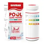 3 in 1 Pool Teststreifen, 125 Stück Teststreifen Pool Tester,Spa, Wassertest-Set für freies Chlor, Brom, Alkalinität, pH