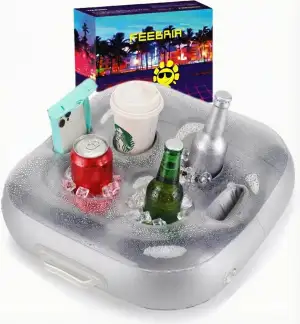 DEJIN Schwimmender Getränkehalter, Pool- und Whirlpool-Zubehör, verbessertes Des