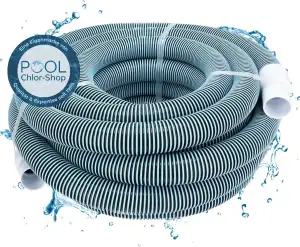 Poolschlauch 38mm I Länge 12m I Saugschlauch mit stabilen Muffen I Schwimmschlau
