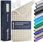 homerella® Badewannenmatte rutschfest 88x39cm, INKL. HAKEN, Rutschfeste Badematte BPA frei, Duschmatte rutschfest, Antirutschmatte Badewanne, Rutschmatte Badewanne, schimmelresistent&maschinenwaschbar