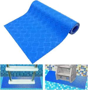 Schwimmleitermatte 23 × 90 cm Pool Leiter Matte Schwimmbadzubehör Anti Rutsch Leitermatte rutschf...