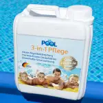 3-in-1 Poolreinigung Wasserpflege - Für bis zu 20.000 Liter Poolwasser - gegen Algen und Ablagerungen im Pool – Perfekte Desinfektion und Säuberung von Planschbecken Schwimmbad– für klares Wasser