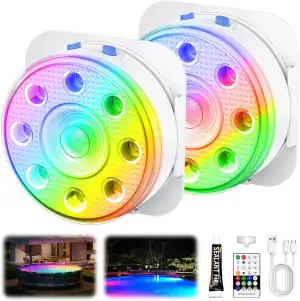 Poolbeleuchtung Unterwasser Licht mit Fernbedienung, RGB LED Schwimmende Pool Ma
