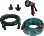 Original Einhell Zubehör-Set Saug- & Druck (OFP) (Pumpen-Zubehör, saug- & druckseitiges Zubehör-Set, inkl. Schlauch, 2x Adapter, Gartenbrause & 3-tlg. Ansauggarnitur)
