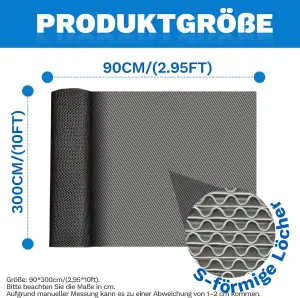 PVC-Drainagematte 90 * 300cm, 5.5mm dick rutschfest Antirutschmatte Pool Matte, 