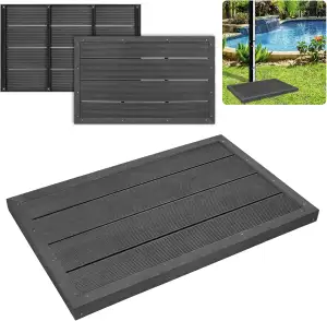 UISEBRT Bodenelement für Solardusche, Anti Rutsch, 100 x 65 x 4 cm, Outdoor Bode