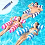 Luftmatratze Pool Wasserhängematte Erwachsene Luftmatratze Wasser Mit Netz Pool Zubehör Spaß Schwimmsessel Pool Hängematte Aufblasbare Pool Spielzeug Personen Schwimmsessel Für Pool Meer Strand See