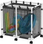 Pool-Aufbewahrungsbehälter, 397 Liter, 62 x 92 x 96 cm, Halter für Nudeln, Spielzeug, Schwimmer, Handtücher, Netz-Organizer für Schwimmausrüstung, Basic Style