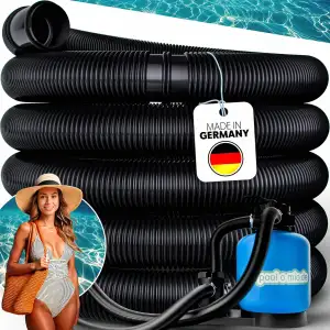 poolomio® Solarschlauch 38mm Durchmesser als Poolheizung I Poolschlauch für Sola