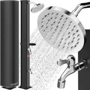 Casaria® Solardusche 60 Liter UV-beständig Edelstahl Ablage 105GSM Schutzhaube R