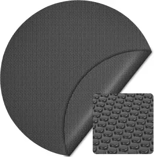 Wiltec Pool Solarfolie Ø 3,6 m, schwarz, Poolheizung aus 140 µ starkem PE Film, Poolabdeckung Poolplane Solarplane rund