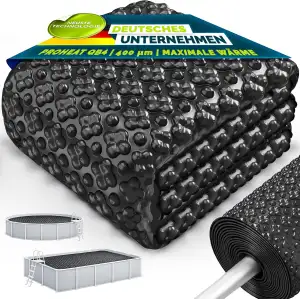 tillvex® Elite Pool Solarfolie 400 µm Rund Ø 244 cm | Premium Solarplane ProHeat