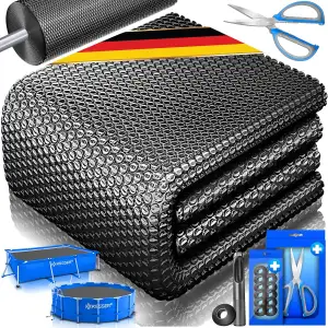 KESSER® Pool Solarfolie 400 µm | Solarplane Rund 366 cm Poolabdeckung | Solarabd