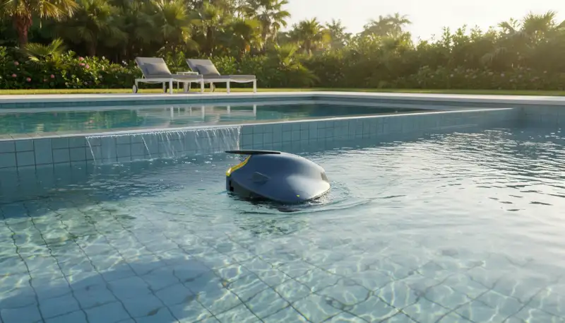 Effiziente Reinigung für Überlaufpools